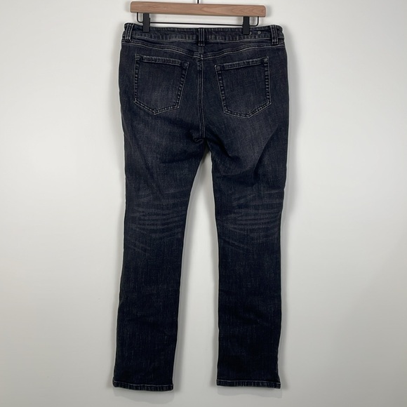 Cabi Slim Boyfriend Jeans Women’s 8 Black Distressed - Picture 3 of 7